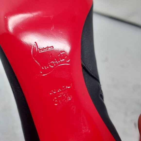 Christian Louboutin Black Turela Leather Ankle Boot - Picture 4 of 11